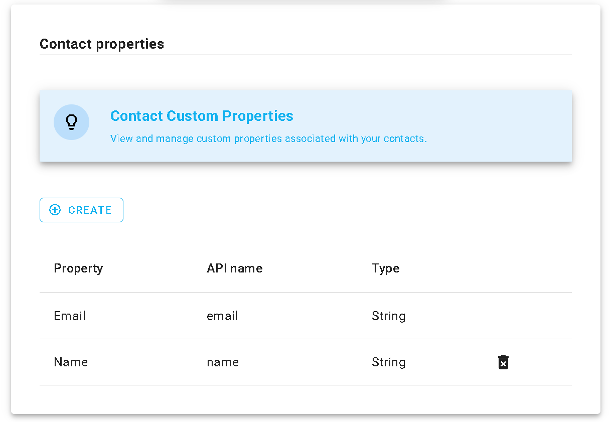 Setting contact page properties